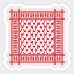 Kufiya Hatta Pattern,Free Palestine,Kufiya Hatta Pattern,Palestinian Traditional Kufiya, Palestine Arabic Hatta Keffiyeh Sticker